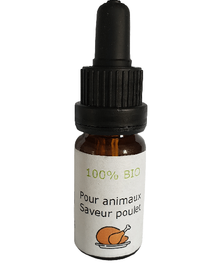 Huile CBD animaux saveur poulet